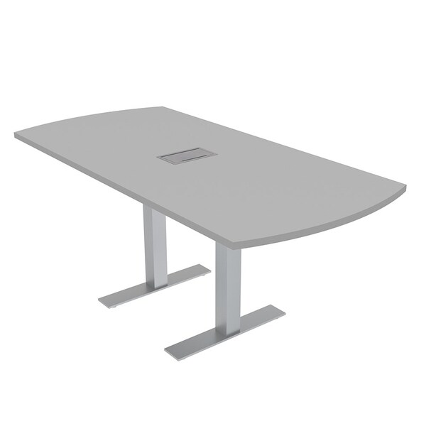 33.5 in W, 69.5 in L, 29 in H, Engineered Wood Top, Grey